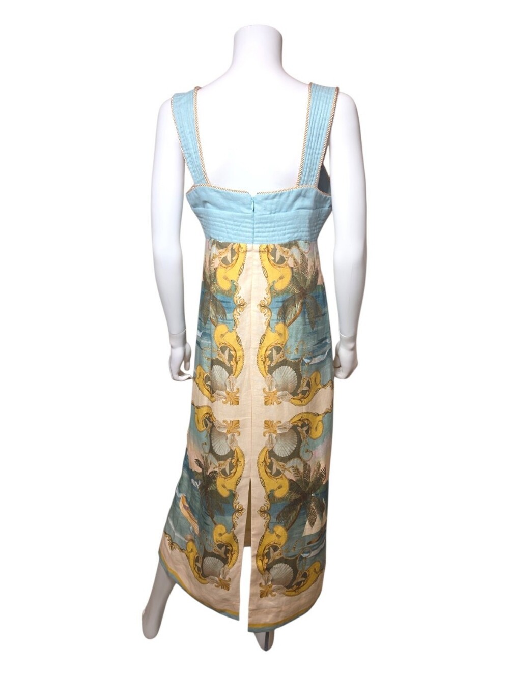 $280 NWT FARM RIO Multicolor Royal Sea Maxi Dress Medium - Picture 4 of 6
